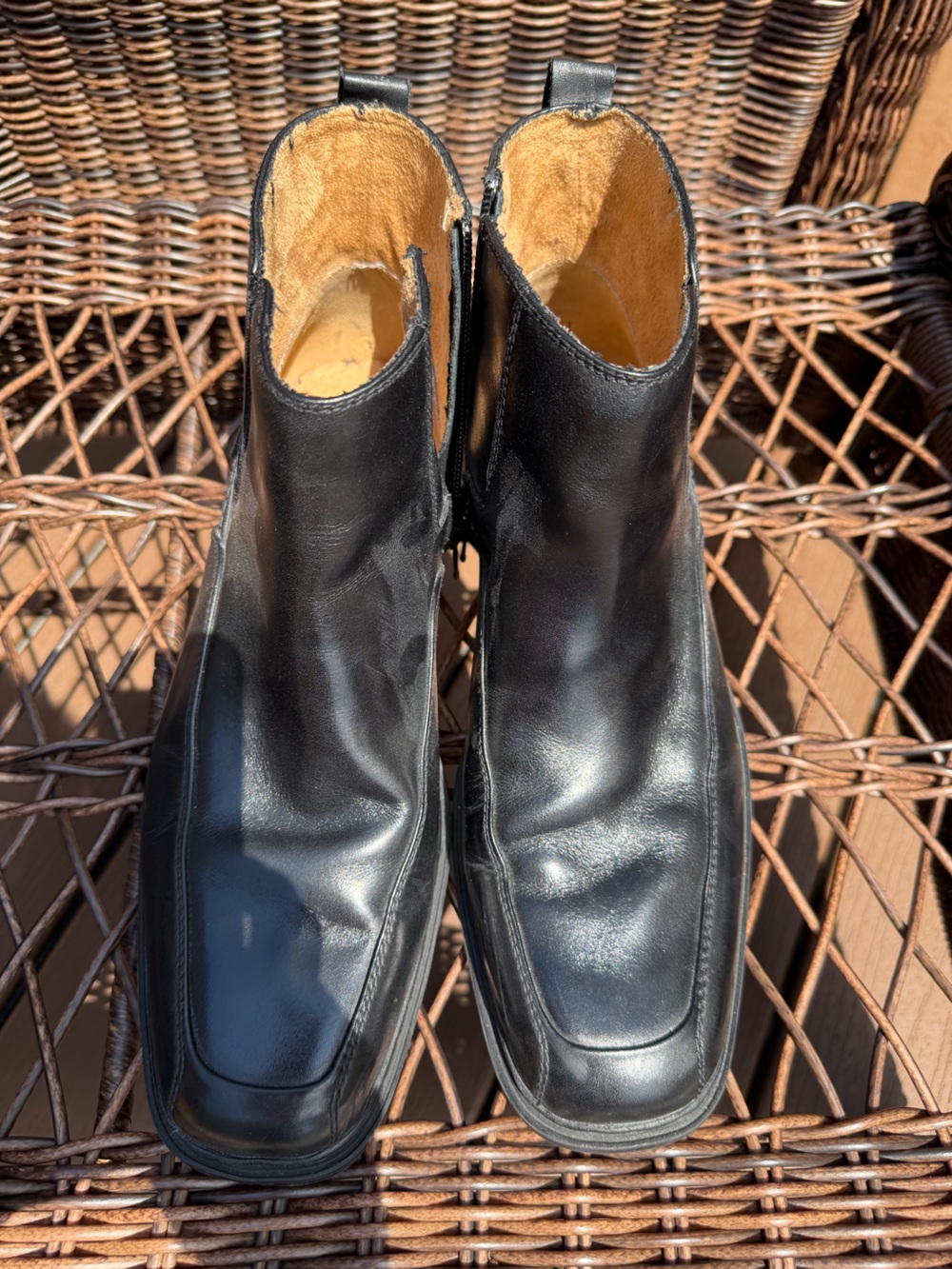 Men's Florsheim Smooth Black Leather Welter Boot
